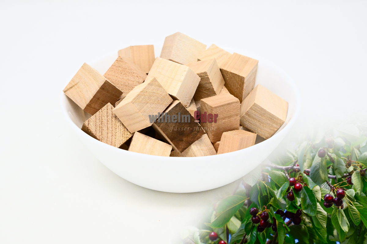 Cherry wood cubes
