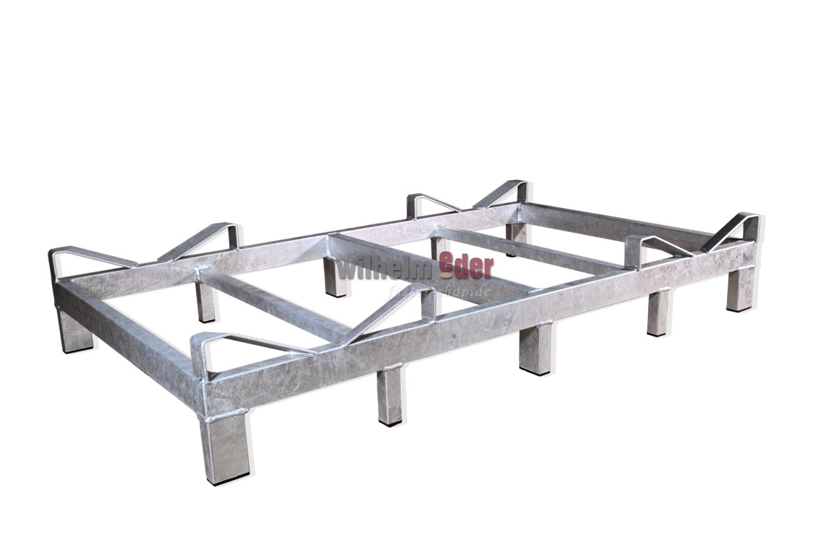 fasslager_2mal500l_boden_feuerverzinkt Rack – galvanized – bottom for 2 barrels 500 l