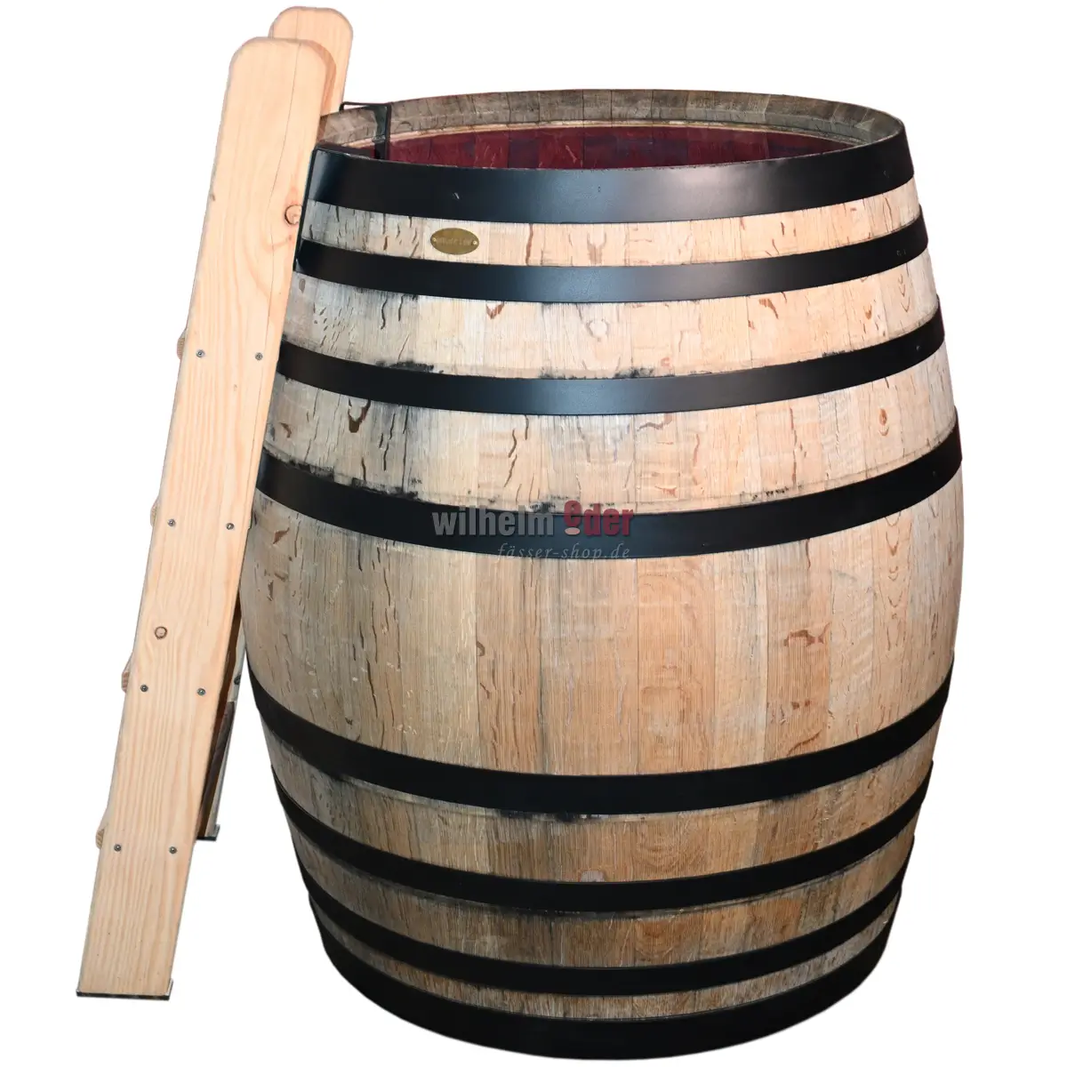 Bath barrel 400 l with access ladder and bench