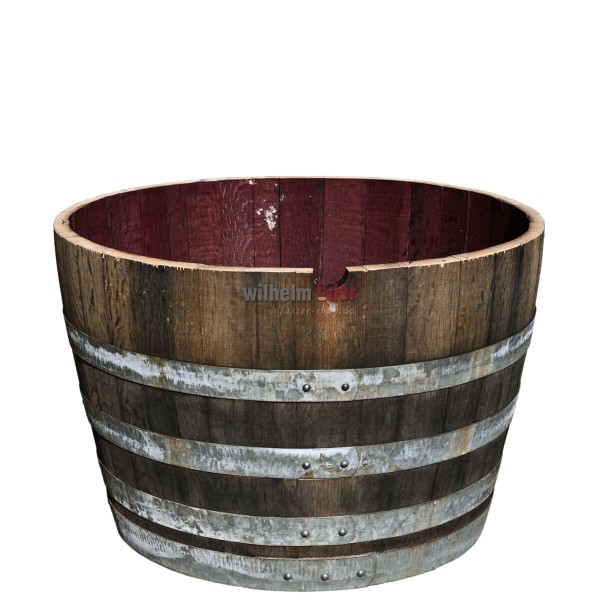 Flowerpot - 1/2 300 l red wine barrel