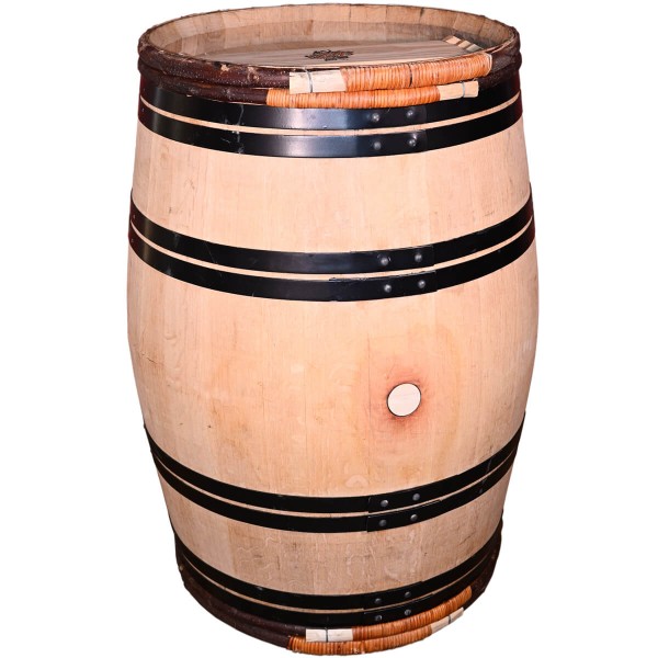 Decoration barrel 225 l - exclusive, black hoops