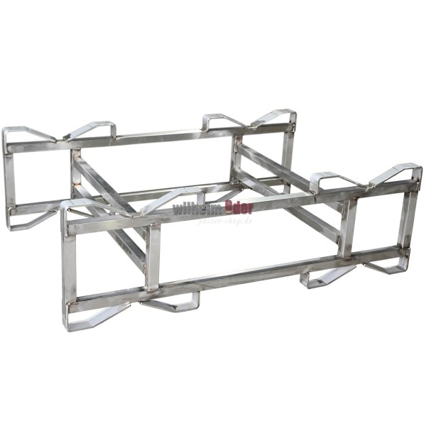 Stainless steel combination rack for two 225/228 l barrels -ReSale