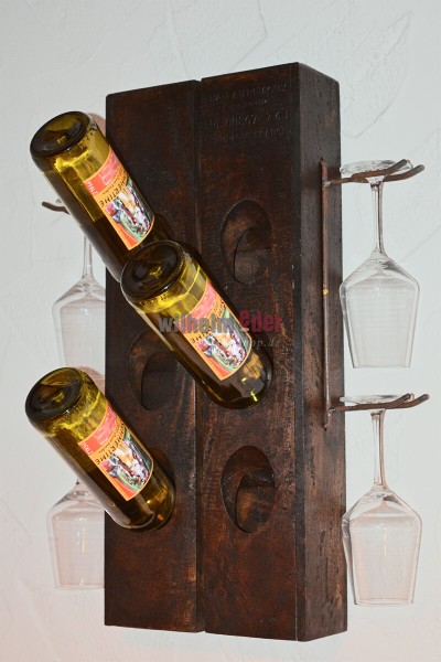 Decorative champagne rack with wall mounting
